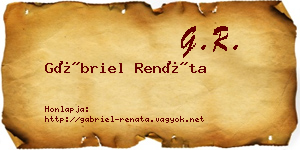 Gábriel Renáta névjegykártya